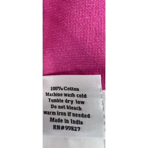 3 Piece Annie Selke Pink White Stripe Valance Set-See Description For Sizes - Picture 9 of 12